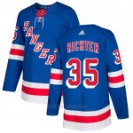 Camiseta Hockey New York Rangers 35 Mike Richter Primera Autentico Azul