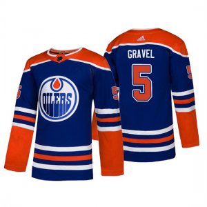 Camiseta Edmonton Oilers Kevin Gravel Alternato Adidas Autentico Azul