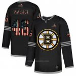 Camiseta Hockey Boston Bruins David Krejci 2020 USA Flag Negro