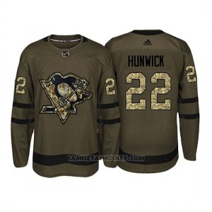 Camiseta Pittsburgh Penguins Matt Hunwick Camo Salute To Service