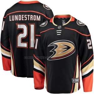Camiseta Hockey Anaheim Ducks Isac Lundestrom Primera Breakaway Negro