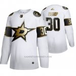 Camiseta Hockey Dallas Stars Ben Bishop Golden Edition Limited Blanco