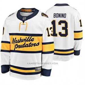 Camiseta Hockey Nashville Predators Nick Bonino Breakaway Jugador 2020 Winter Classic Blanco