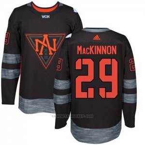 Camiseta Hockey Nino America del Norte Nathan Mackinnon 29 Premier 2016 World Cup Negro