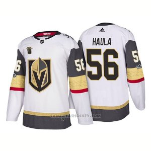 Camiseta Hockey Hombre Autentico Vegas Golden Knights 56 Erik Haula White 2018 Authentic Player Away