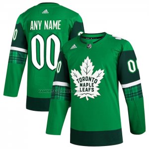 Camiseta Hockey Toronto Maple Leafs 2023 St. Patrick's Day Autentico Personalizada Verde