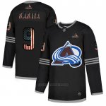 Camiseta Hockey Colorado Avalanche Paul Kariya 2020 USA Flag Negro