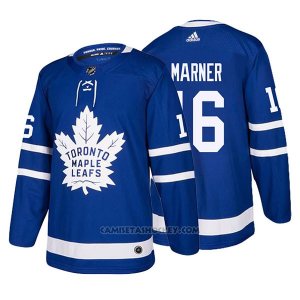 Camiseta Hockey Hombre Toronto Maple Leafs 16 Mitchell Marner Home 2017-2018 Azul