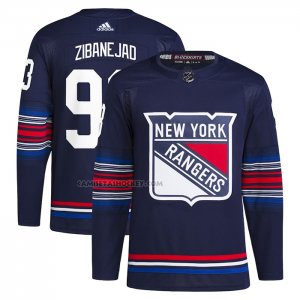 Camiseta Hockey New York Rangers Mika Zibanejad Alterno Autentico Primegreen Azul