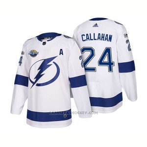 Camiseta Hockey Hombre Tampa Bay Lightning 24 Ryan Callahan 2018 Blanco