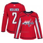 Camiseta Mujer Washington Capitals 2 Matt Niskanen Adizero Jugador Home Rojo