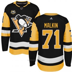 Camiseta Hockey Nino Pittsburgh Penguins 71 Evgeni Malkin Negro 50 Anniversary Home Premier