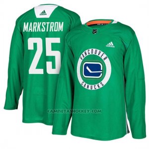Camiseta Vancouver Canucks Jacob Markstrom Practice Verde