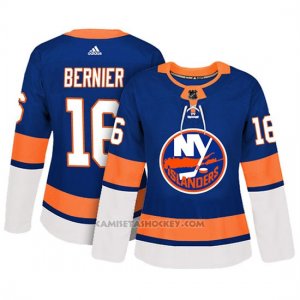 Camiseta Mujer New York Islanders 16 Steve Bernier Adizero Jugador Home Azul