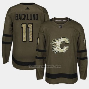 Camiseta Calgary Flames Mikael Backlund Camo Salute To Service