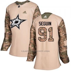Camiseta Hockey Mujer Dallas Stars 91 Tyler Seguin Camo Autentico 2017 Veterans Day Stitched