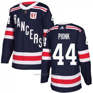Camiseta Hockey New York Rangers 44 Neal Pionk 2018 Winter Classic Azul