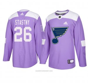 Camiseta Hockey Hombre St. Louis Blues 26 Paul Stastny Violeta