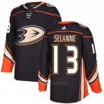 Camiseta Hockey Anaheim Ducks 13 Selanne Autentico Negro