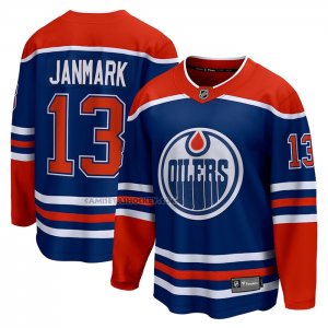 Camiseta Hockey Edmonton Oilers Mattias Janmark Primera Breakaway Azul