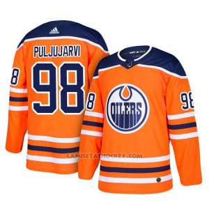 Camiseta Edmonton Oilers Jesse Puljujarvi Adidas Home Naranja