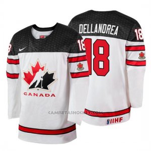 Camiseta Canada Team Ty Dellandrea 2018 Iihf World Championship Jugador Blanco