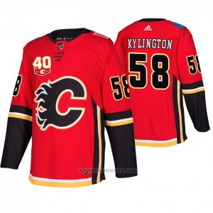 Camiseta Hockey Calgary Flames Oliver Kylington Primera Autentico Rojo