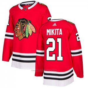 Camiseta Hockey Chicago Blackhawks 21 Stan Mikita Primera Autentico Rojo
