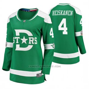 Camiseta Hockey Mujer Dallas Stars Miro Heiskanen Breakaway Jugador 2020 Winter Classic Verde