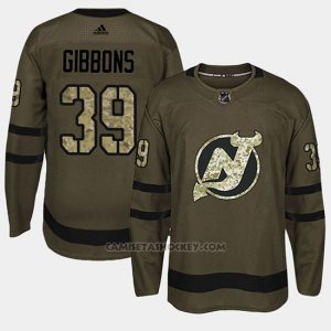 Camiseta New Jersey Devils Brian Gibbons Camo Salute To Servicejpg