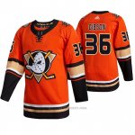 Camiseta Hockey Anaheim Ducks John Gibson Tercera Alterno Naranja