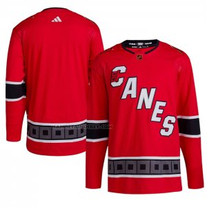 Camiseta Hockey Carolina Hurricanes Reverse Retro Autentico Blank Rojo