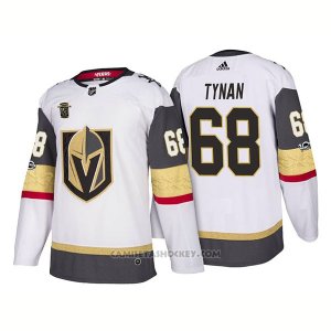 Camiseta Hockey Hombre Autentico Vegas Golden Knights 68 Tj Tynan Away 2018 Blanco