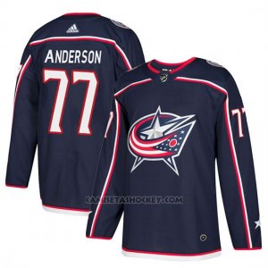 Camiseta Columbus Blue Jackets Josh Anderson Home Azul