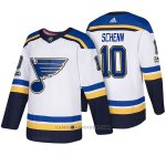 Camiseta Hockey Hombre St. Louis Blues 10 Brayden Schenn 2018 Blanco