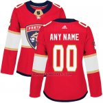 Camiseta Hockey Mujer Florida Panthers Primera Personalizada Rojo