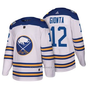 Camiseta Hockey Hombre Autentico Buffalo Sabres 12 Brian Gionta 2018 Winter Classic Blanco