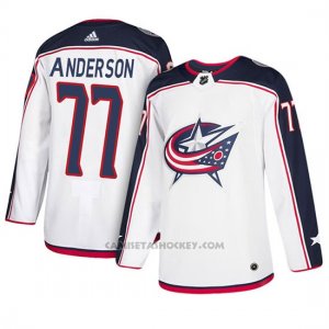 Camiseta Columbus Blue Jackets Josh Anderson Away Blanco