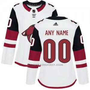 Camiseta Hockey Mujer Arizona Coyotes Segunda Personalizada Blanco