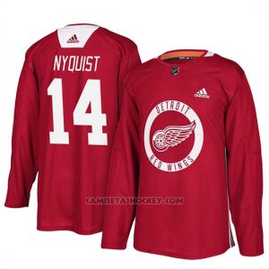 Camiseta Detroit Red Wings Gustav Nyquist New Season Practice Rojo