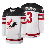 Camiseta Canada Team Matthew Robertson 2018 Iihf World Championship Jugador Blanco