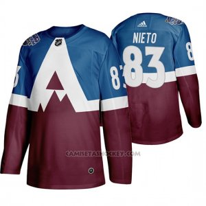 Camiseta Hockey Colorado Avalanche Matt Nieto 2020 Stadium Series Azul