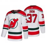 Camiseta New Jersey Devils Pavel Zacha Alternato Adidas Autentico Blanco