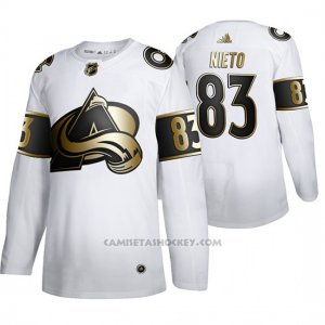 Camiseta Hockey Colorado Avalanche Matt Nieto Golden Edition Limited Blanco