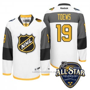 Camiseta Hockey Chicago Blackhawks 19 Jonathan Toews 2016 All Star Blanco