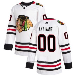 Camiseta Hockey Chicago Blackhawks Personalizada Segunda Autentico Blanco