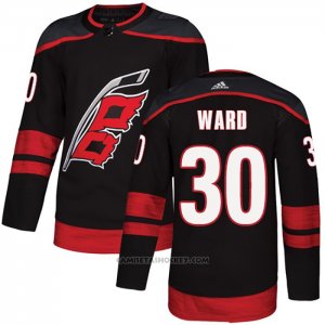 Camiseta Hockey Carolina Hurricanes 30 Ward Autentico Alterno Negro