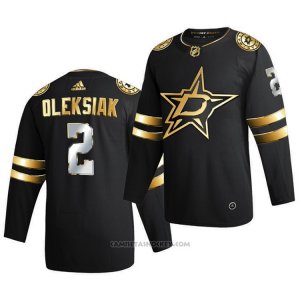 Camiseta Hockey Dallas Stars Jamie Oleksiak Golden Edition Limited Autentico 2020-21 Negro