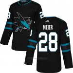 Camiseta Hockey San Jose Sharks 28 Timo Meier Alterno Autentico Negro