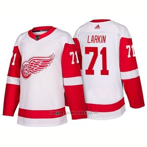 Camiseta Hockey Hombre Detroit Red Wings 71 Dylan Larkin New Outfitted 2018 Blanco